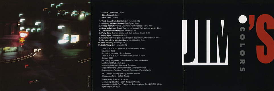 Francis Lockwood CD Jimi's Colors Night Bird cover in
